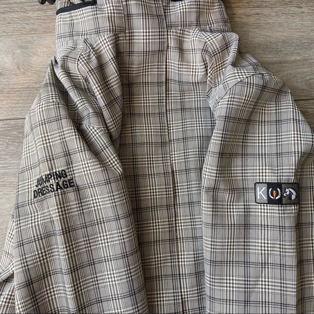 Kerrits Rain Shelter Barn Jacket Medium Tan Plaid - Picture 12 of 16